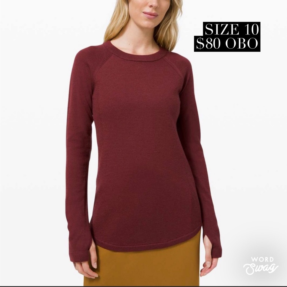 Lululemon Sit In Lotus Sweater In Savannah Size 10